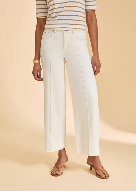 Olivia Wide Leg Pintuck Jean