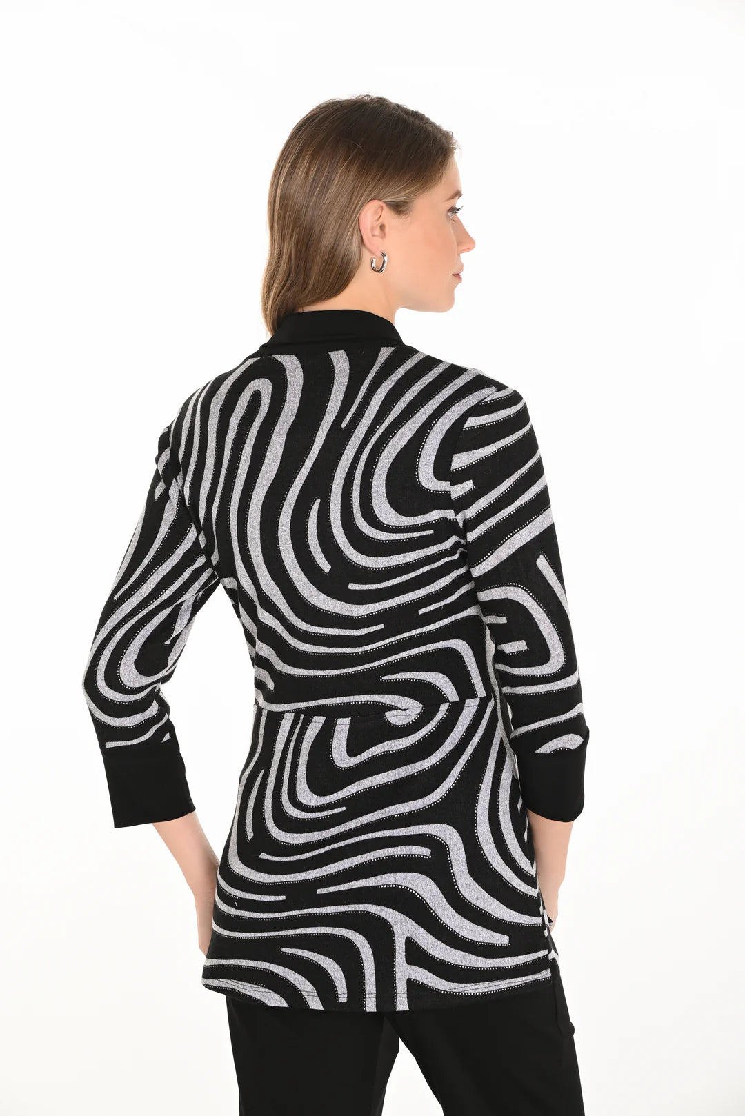 Knit Throw Over Cardigan