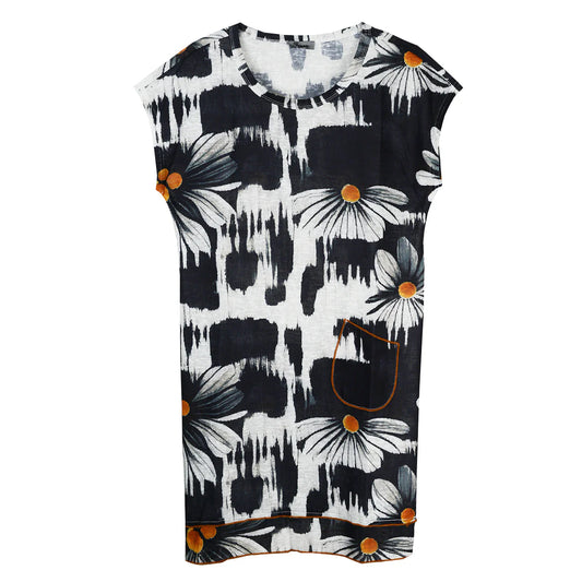 Cap Sleeve Sunflower Dress
