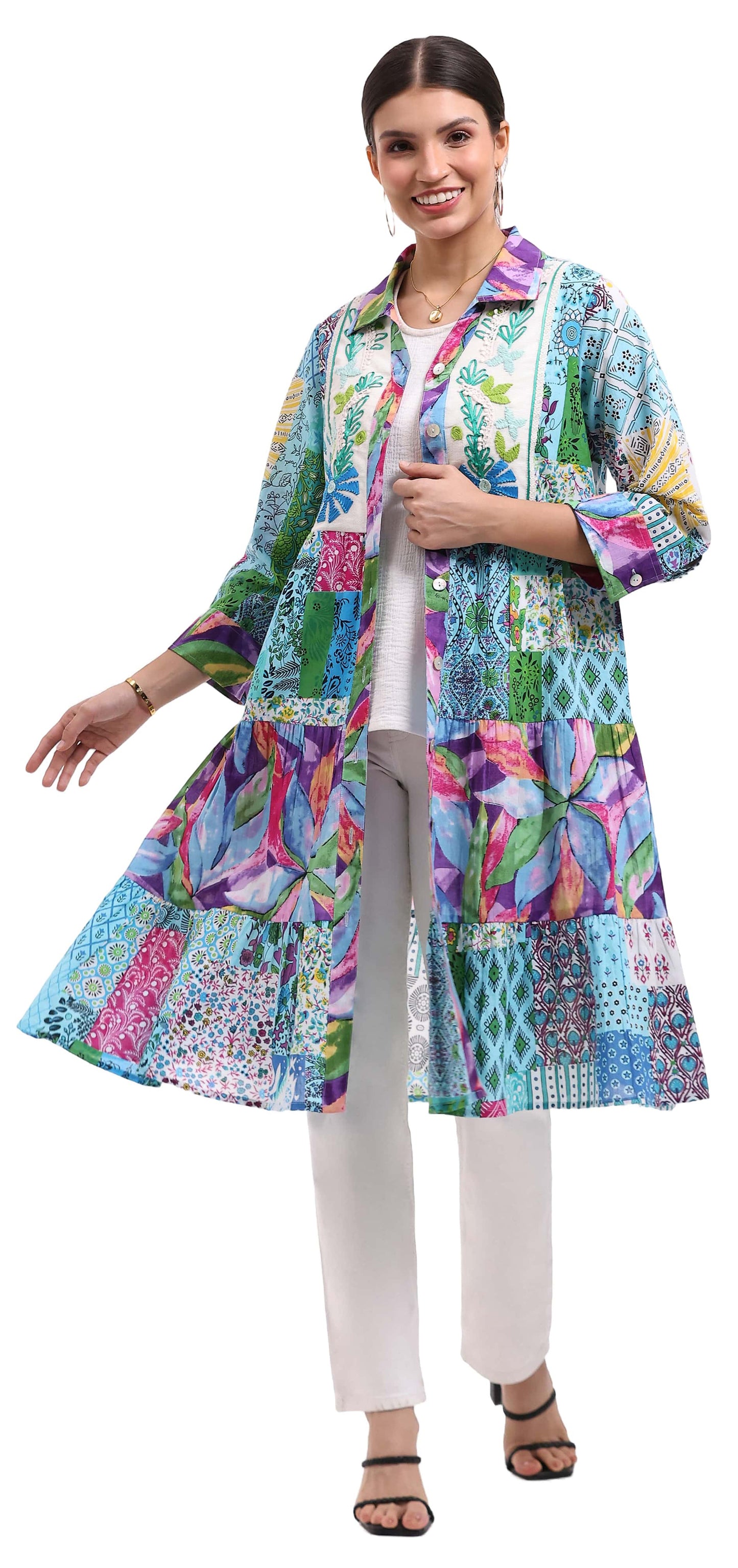 Amanda Mix Media Dress/Duster