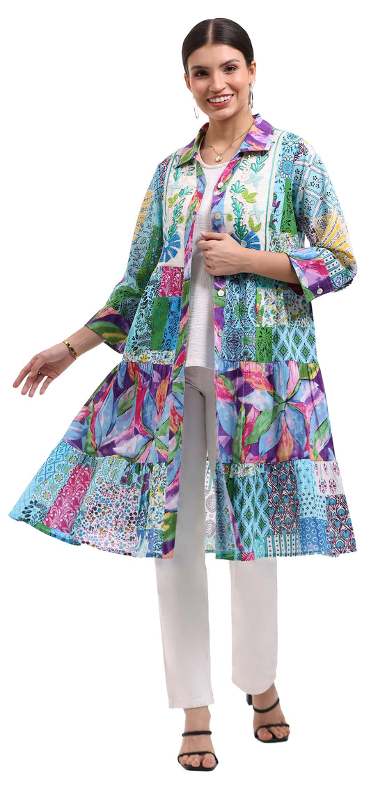 Amanda Mix Media Dress/Duster