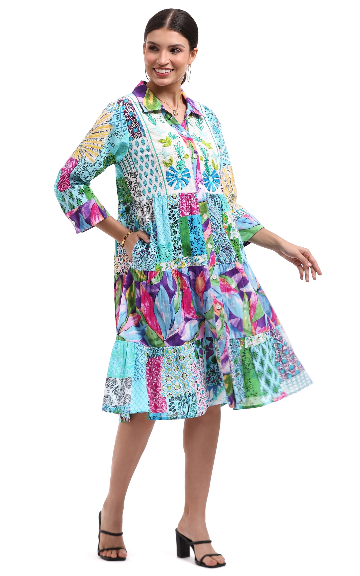 Amanda Mix Media Dress/Duster