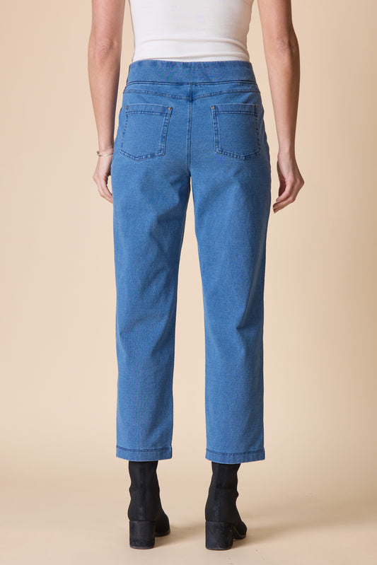 Seamed Front Straight Leg Pant