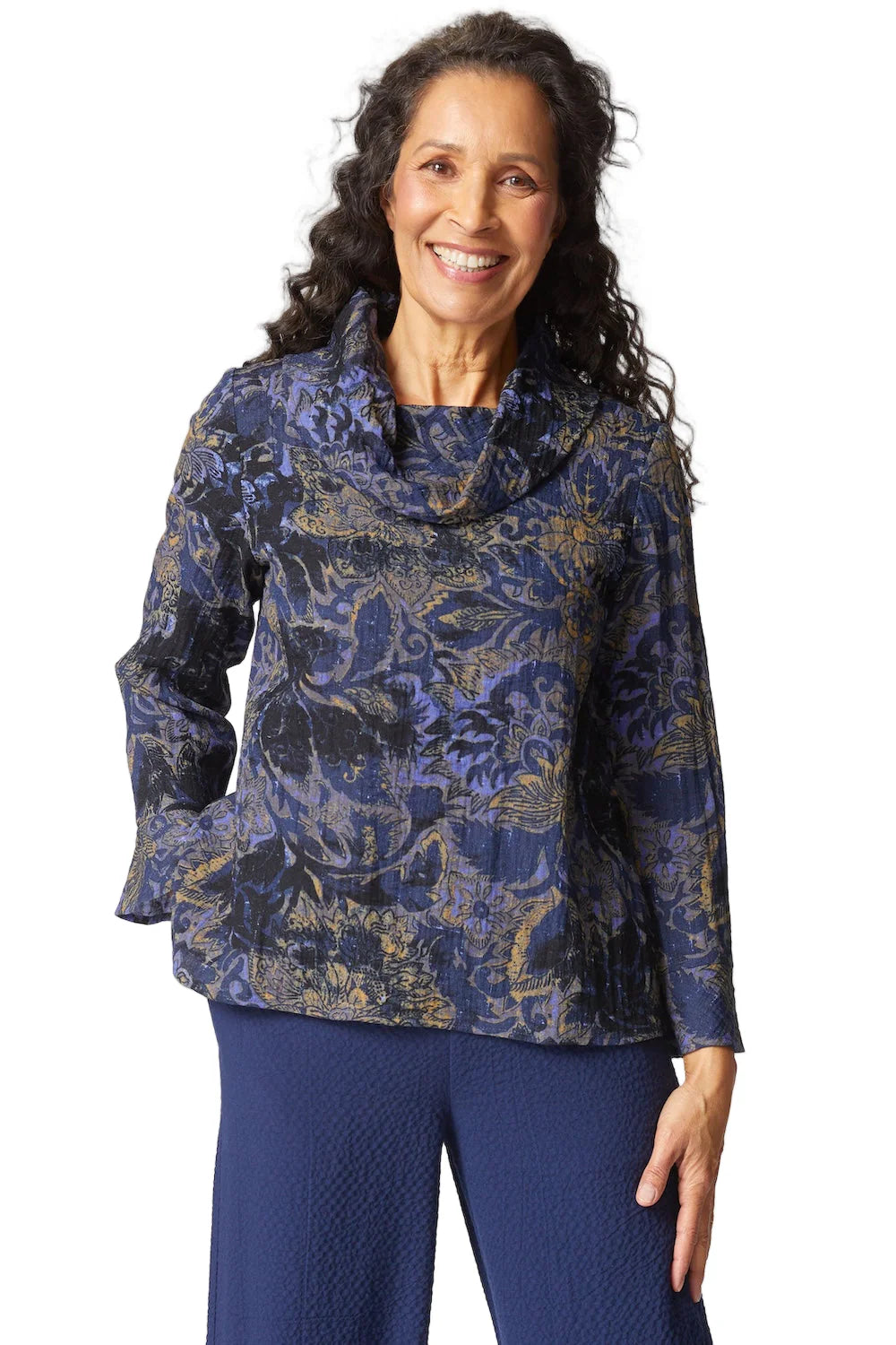 Foliage Cowl Blouse