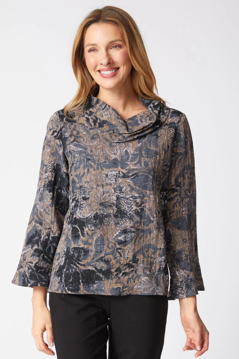 Foliage Cowl Blouse