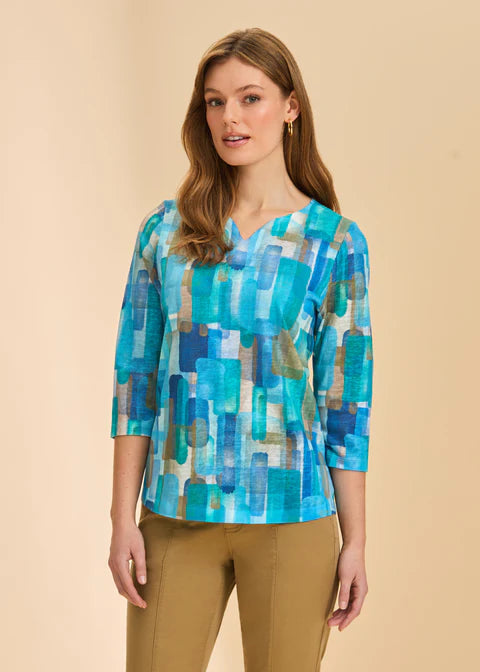 Sea Glass Notch Neck Top