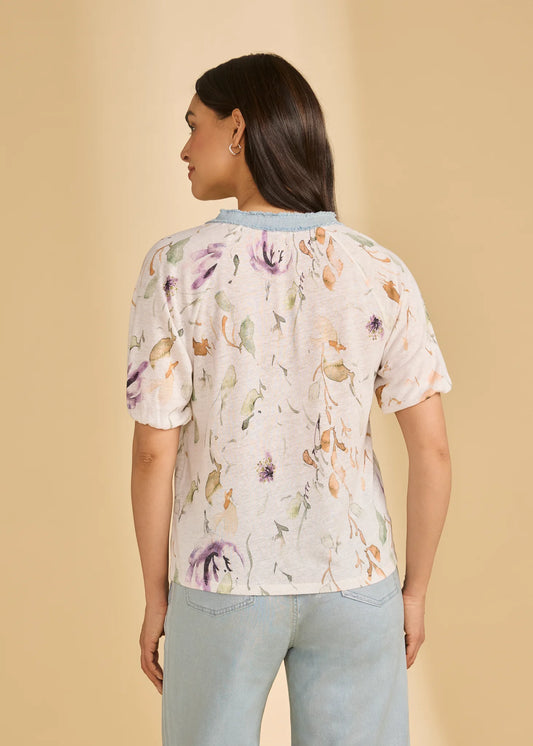 Delicate Floral SS Top