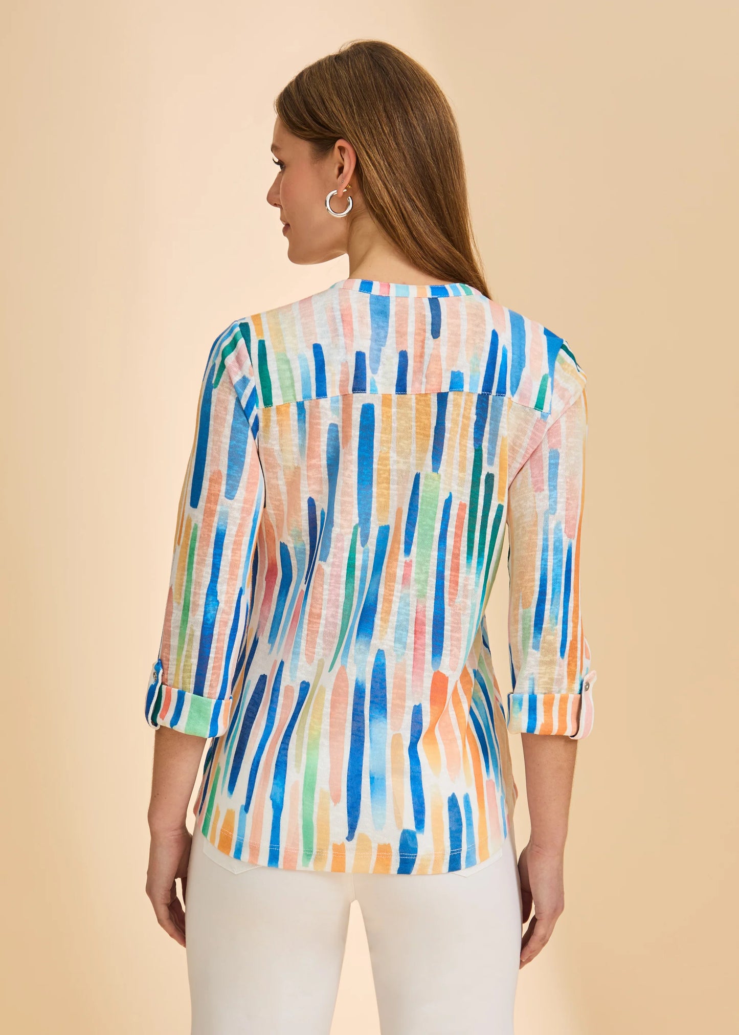 Vertical Stripe Henley