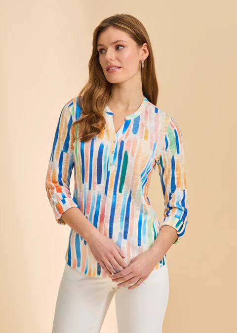 Vertical Stripe Henley