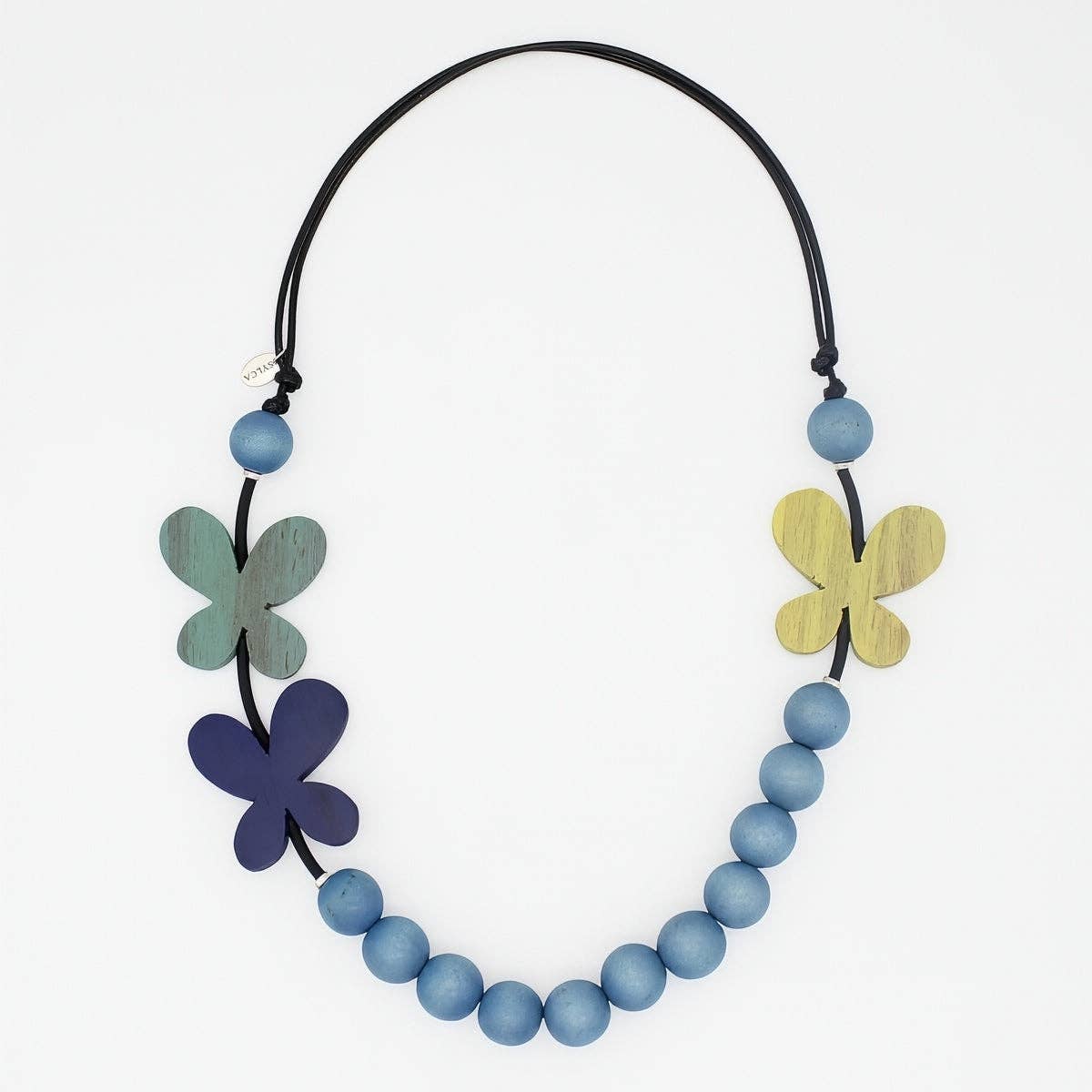 Blue Woodland Wings Necklace