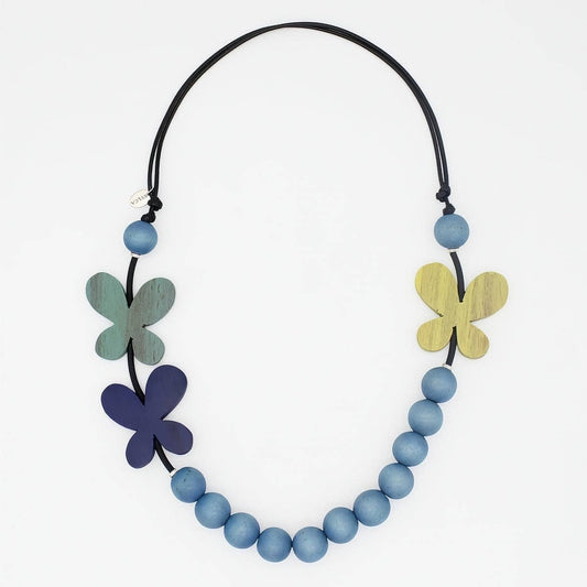 Blue Woodland Wings Necklace