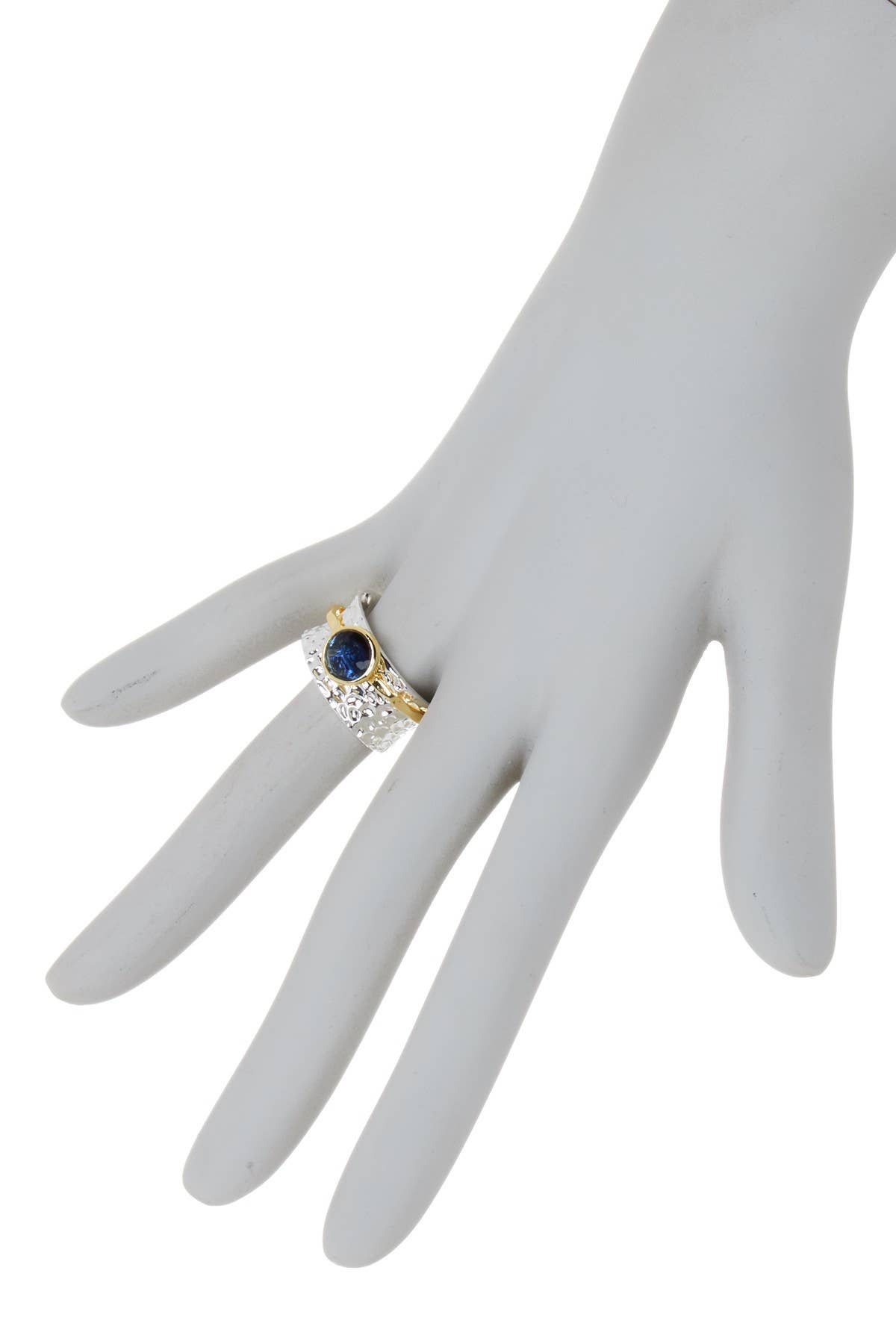 Zoey Simmons - London Blue Crystal Spinner Ring