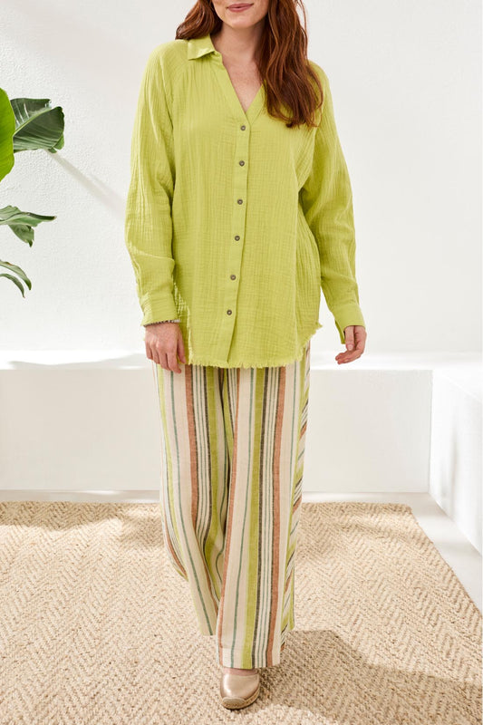 Raglan Raw Edge Blouse