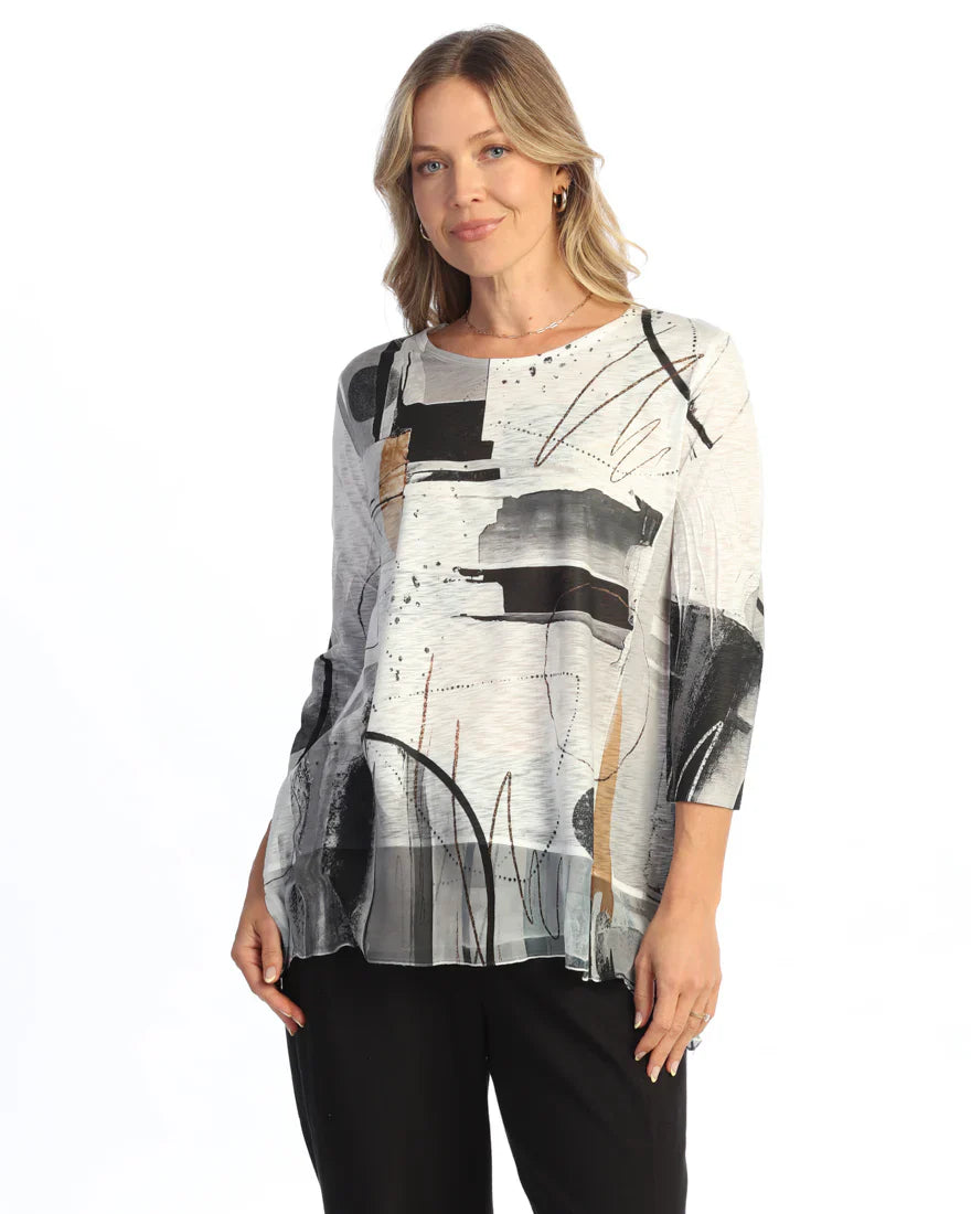 Tango Chiffon Contrast Tunic