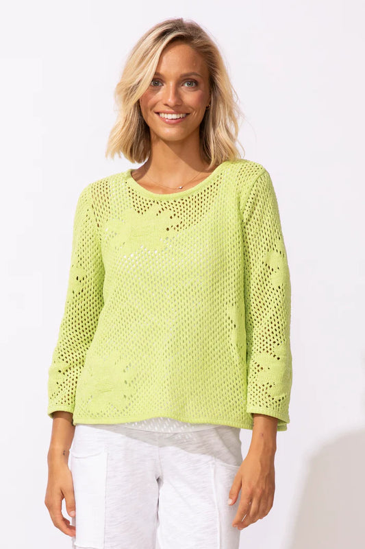 Crochet Floral Pullover