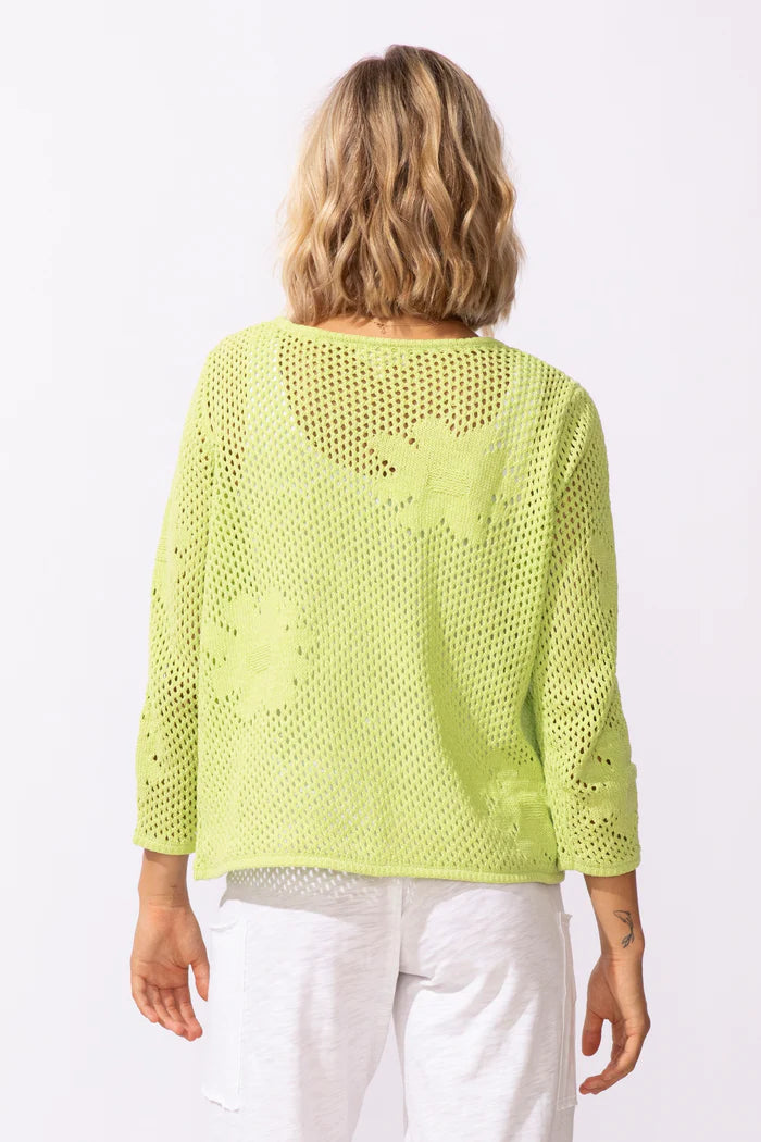 Crochet Floral Pullover