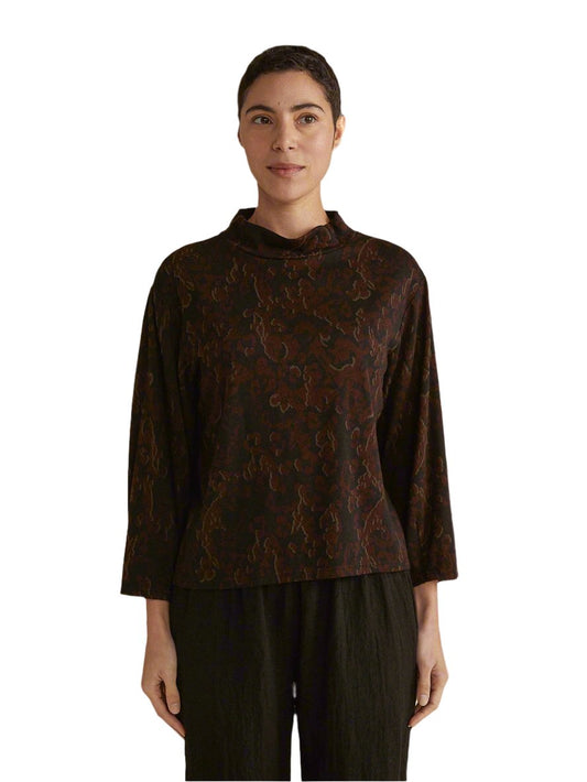 Jacquard Mock Neck Top