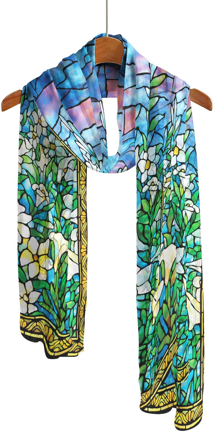 Sheer Scarf - Tiffany Field of Lilies