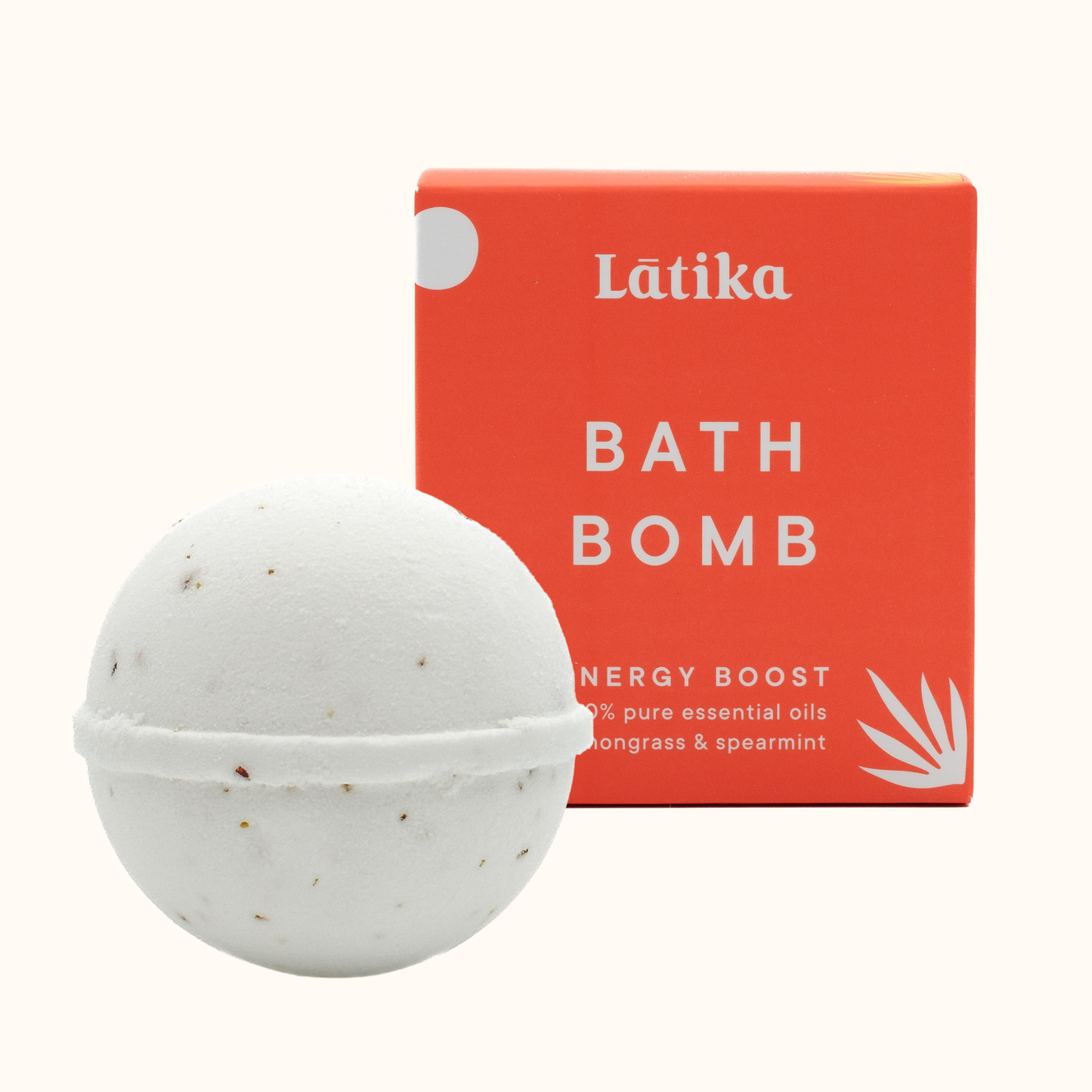 🍂 Energy Lemongrass Mint Bath Bomb –Natural Aromatherapy