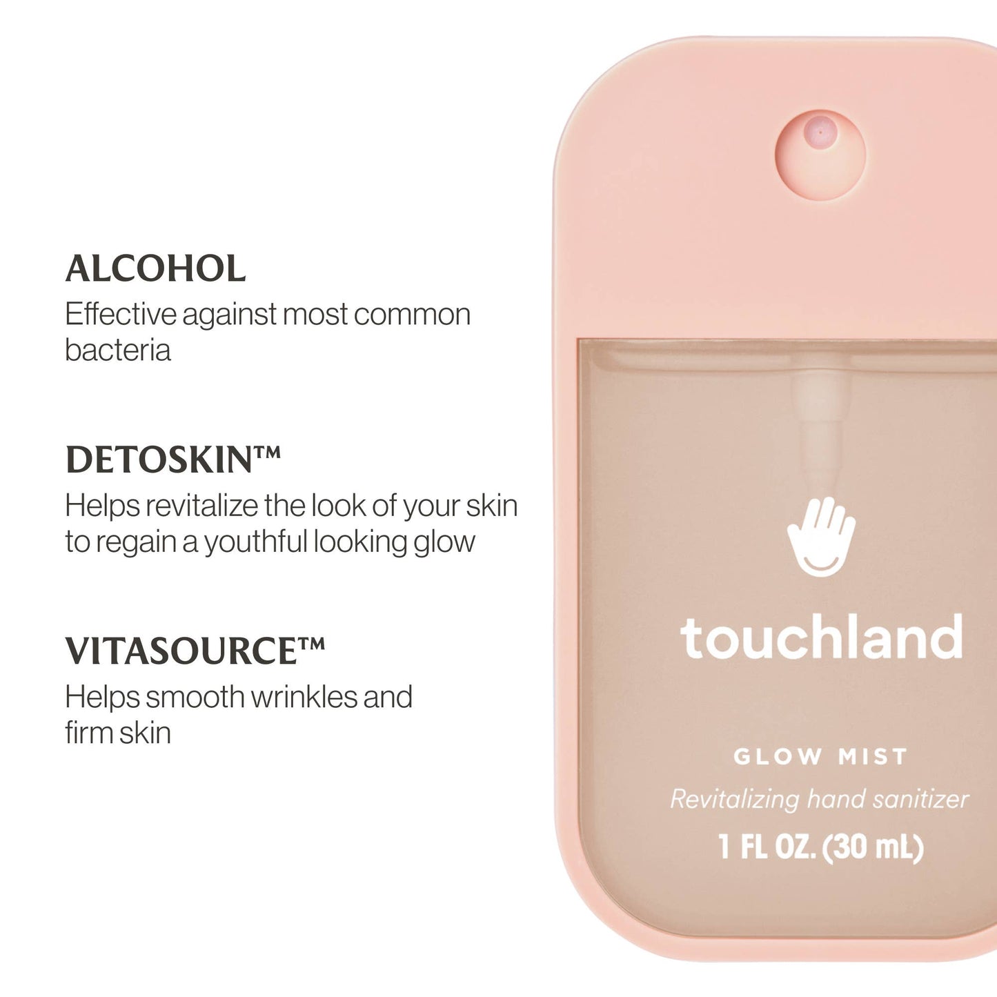 Touchland - Rosewater Glow Mist Revitalizing Hand Sanitizer