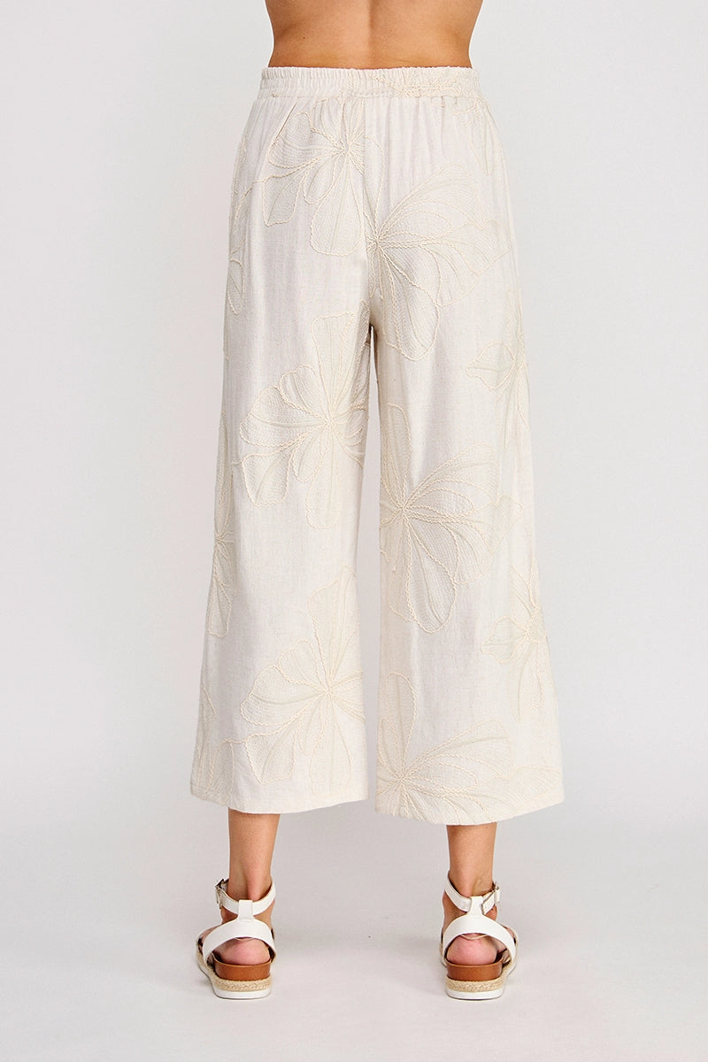 Embroidered Pull-on Pant