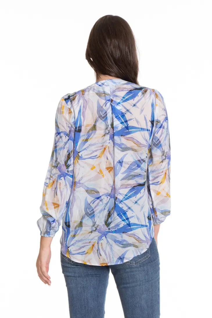 Floral Crossover Blouse