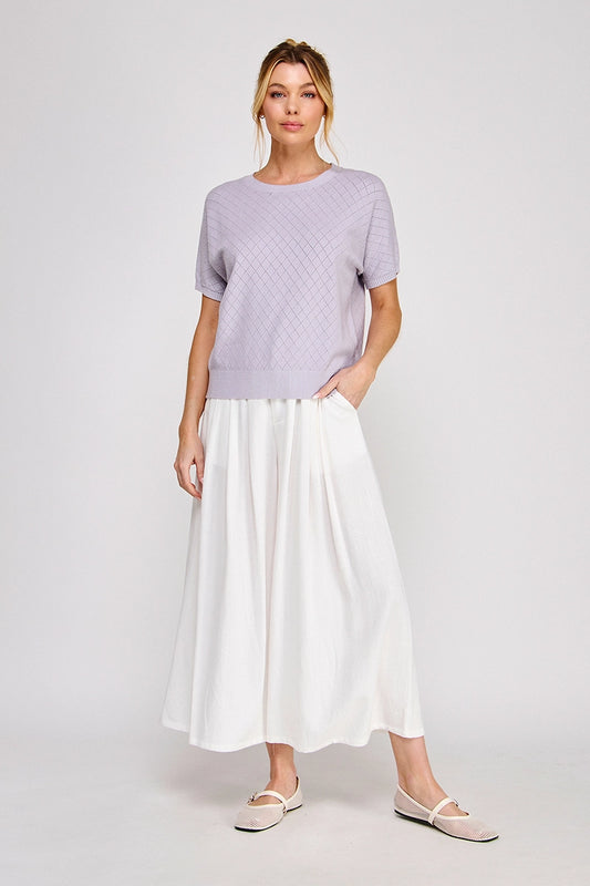 Short Sleeve Pointelle