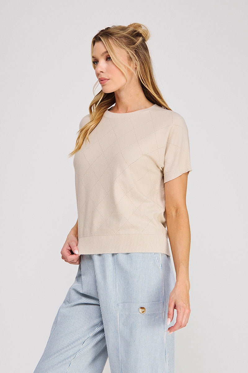 Soft SS Diamond Pointelle