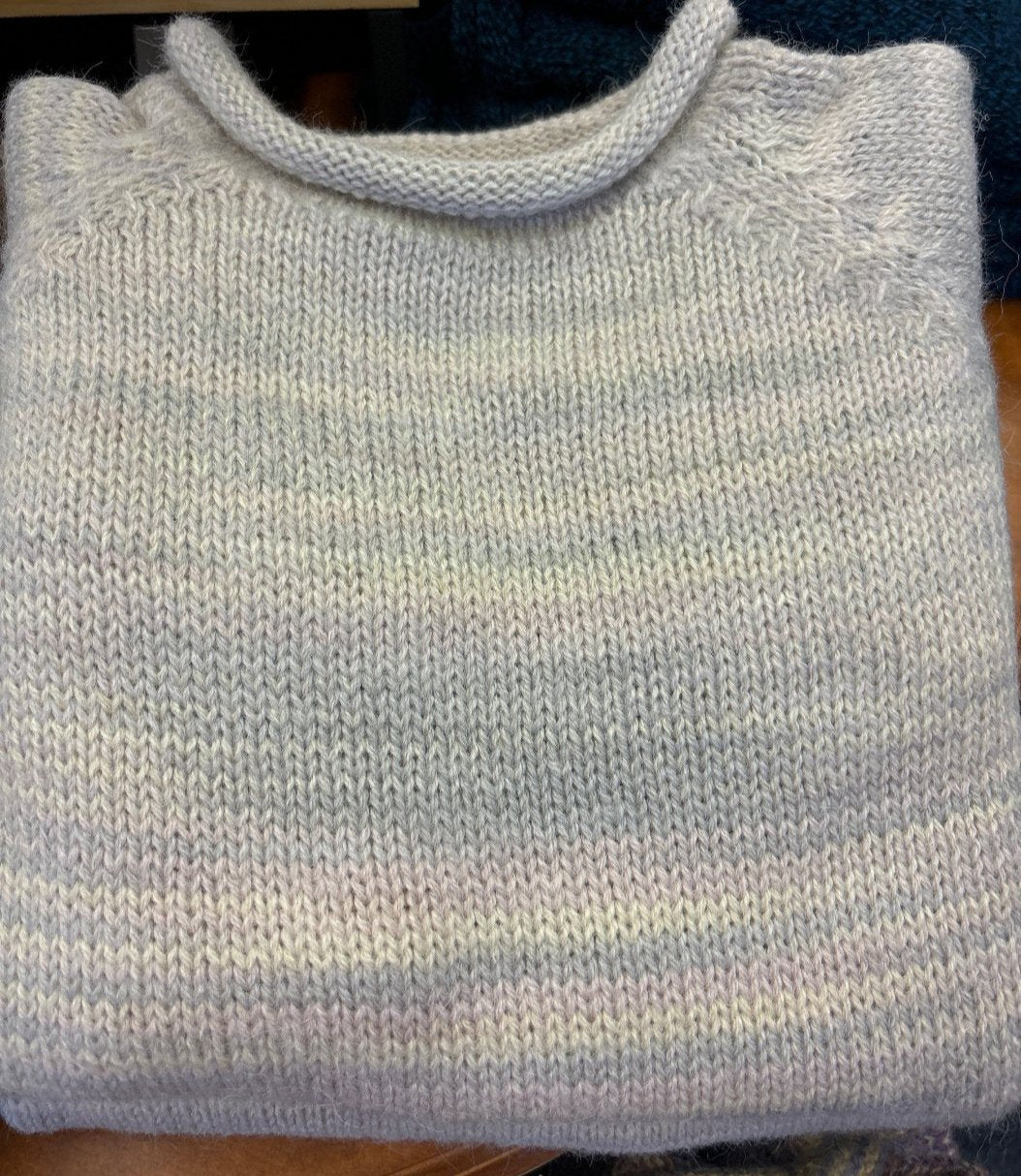 Alpaca Stripe Roll Neck