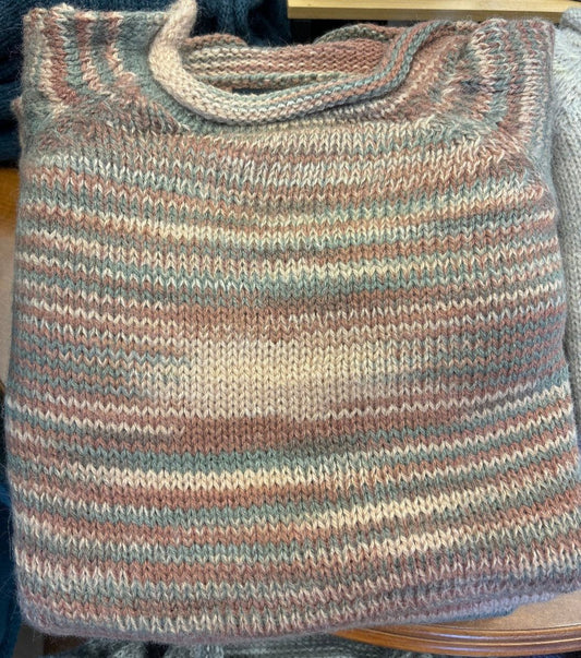 Alpaca Stripe Roll Neck