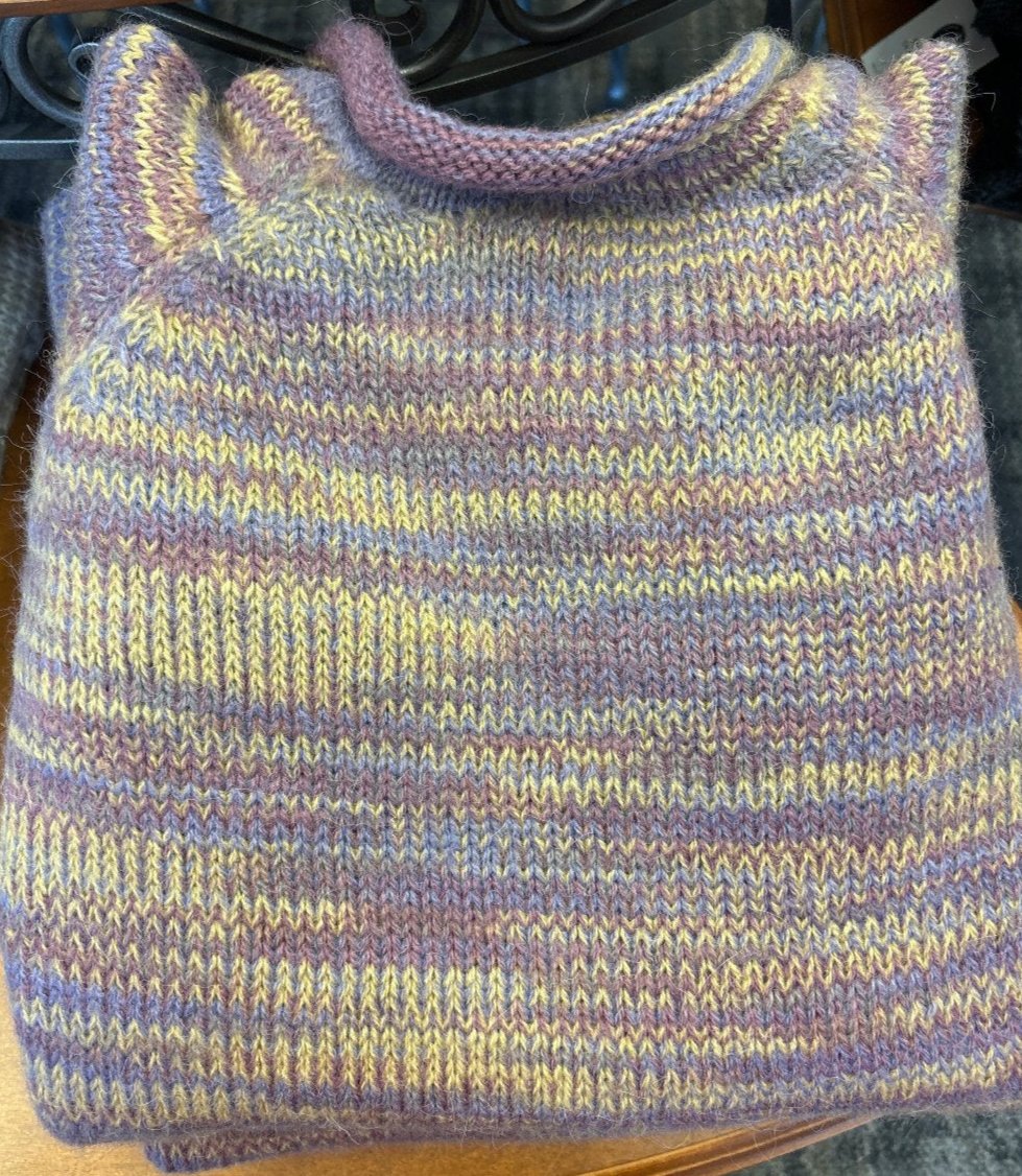 Alpaca Stripe Roll Neck