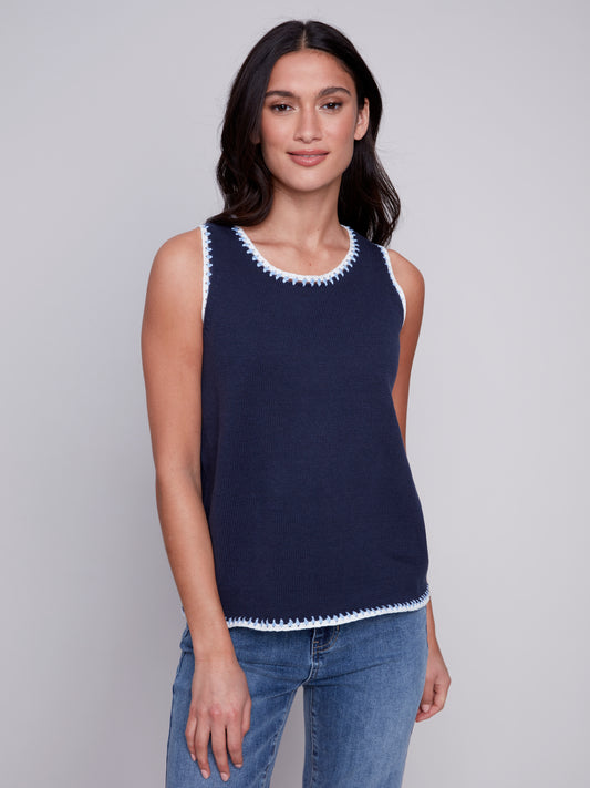 Knit Cami with Crochet