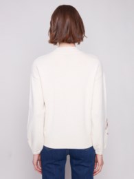 Printed Mock Neck Sweater