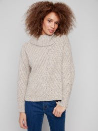 Diagonal Cable Sweater