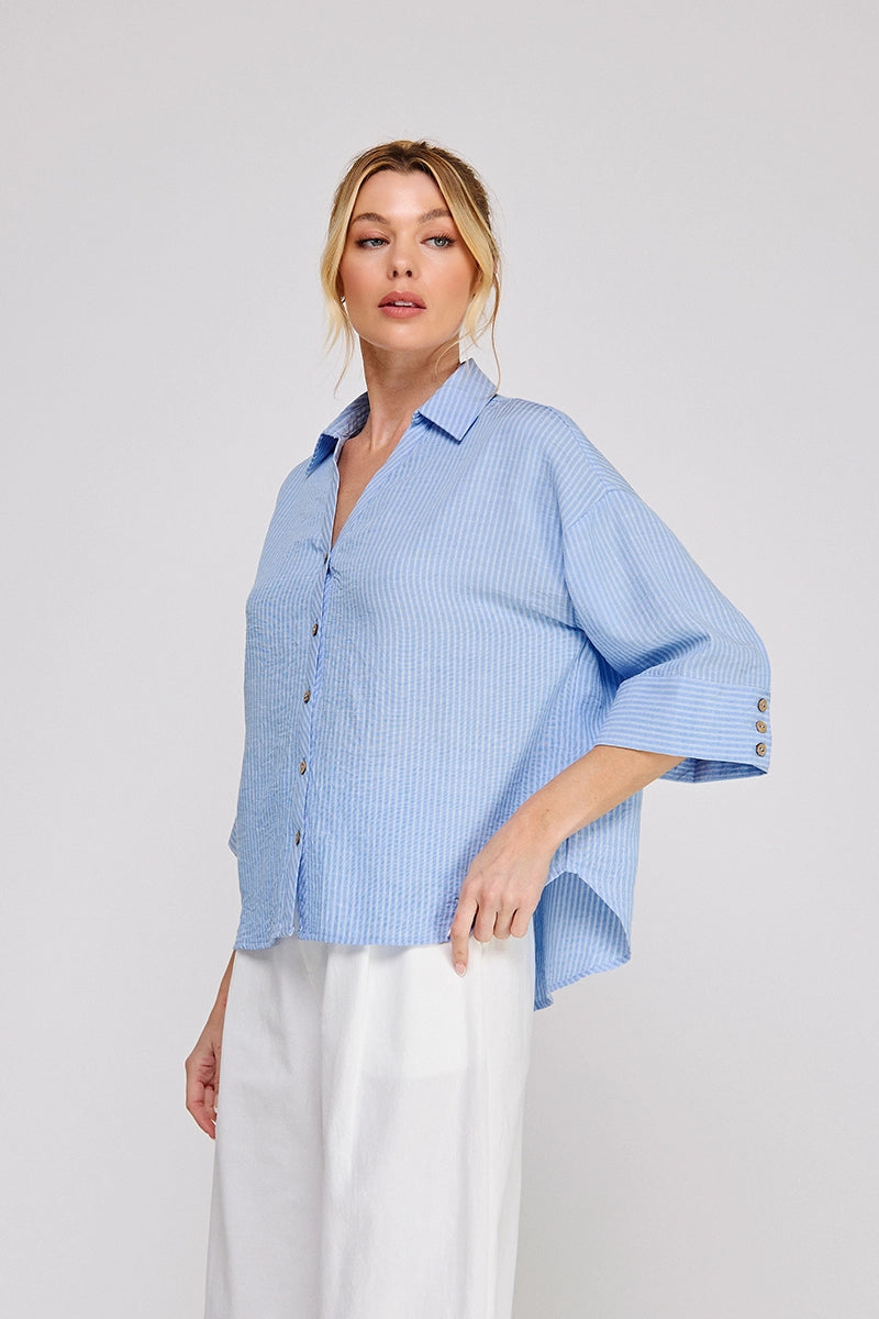 Textured Striped Shirt
