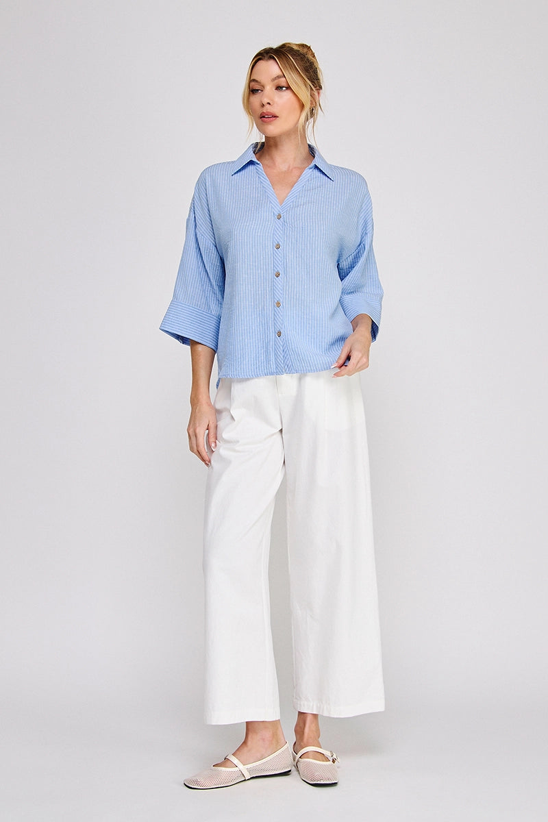 Textured Striped Shirt