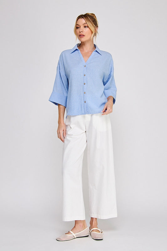 Textured Striped Shirt
