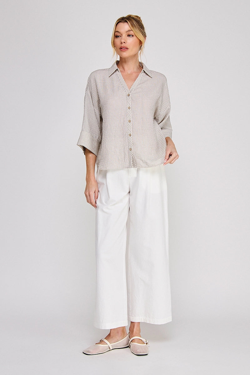 Textured Striped Shirt