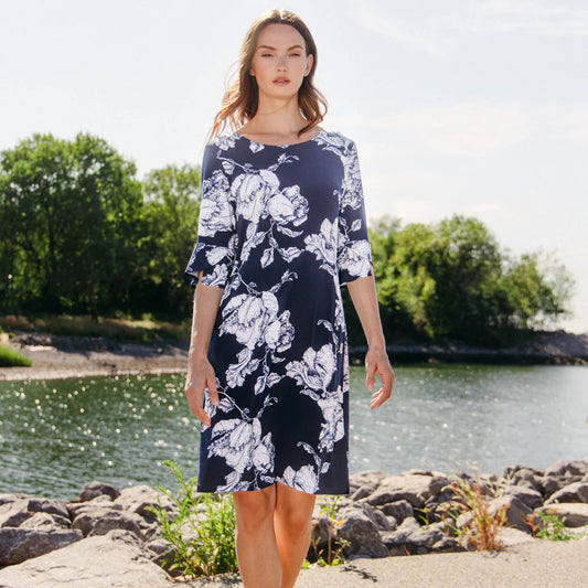 Peony Print Dress