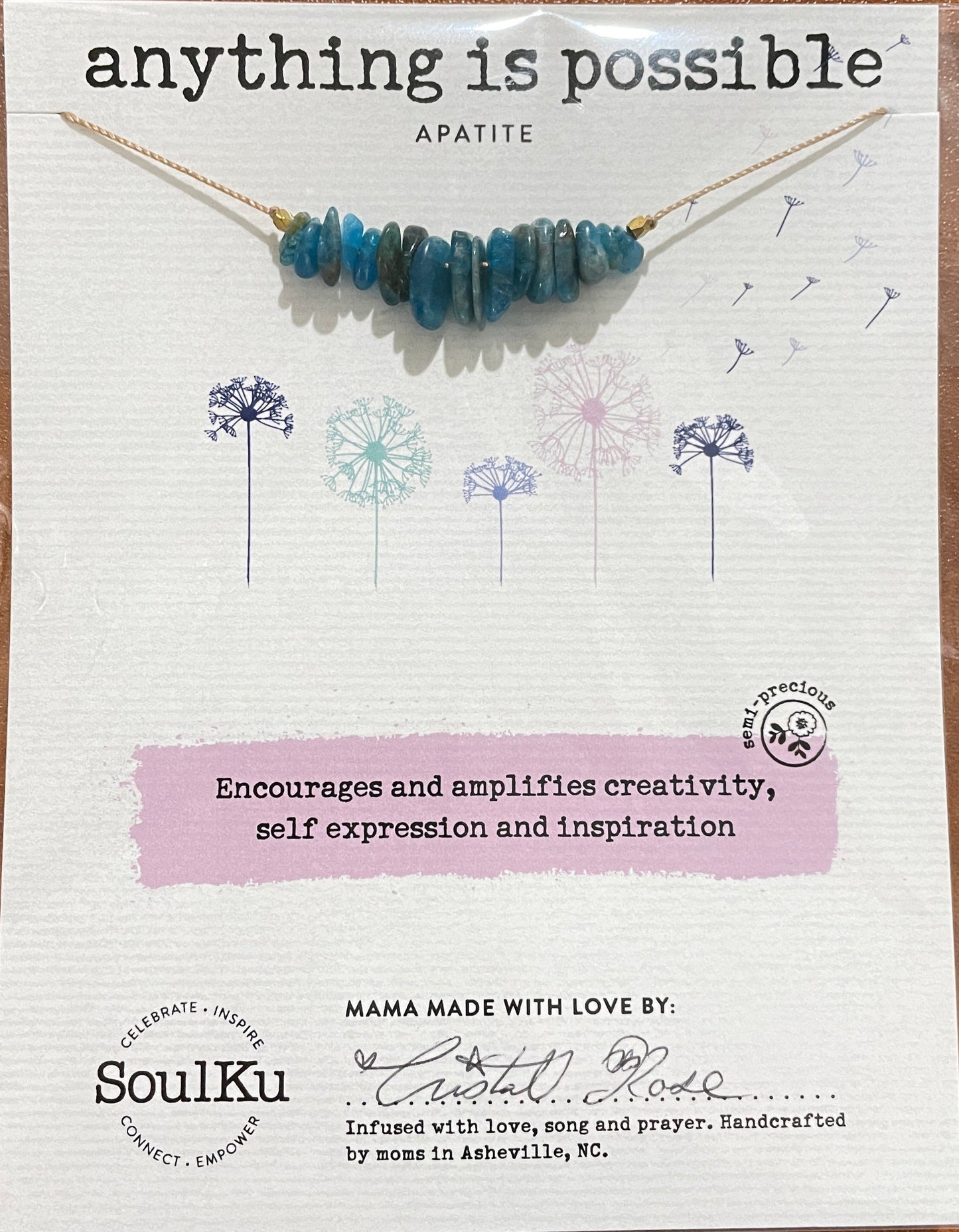 SoulKu Gemstone Seed Bead Necklace