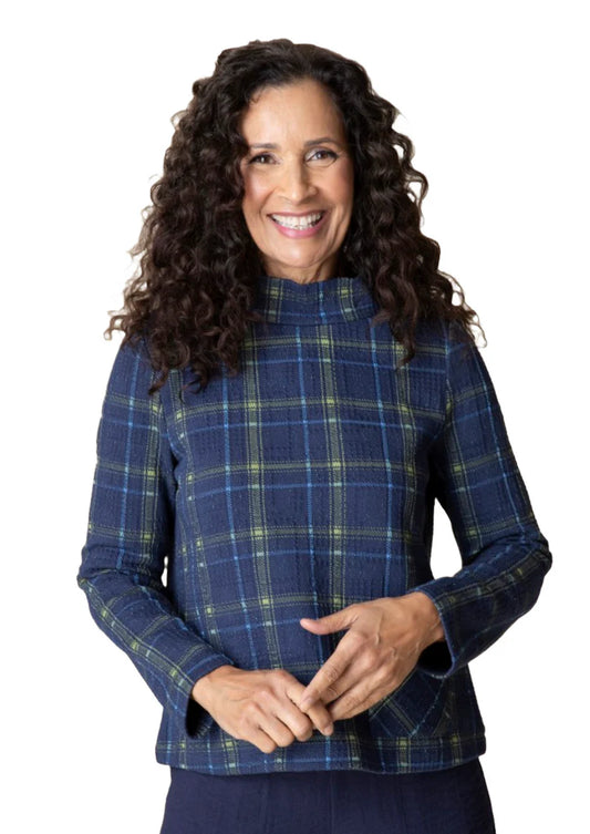 Speckle Plaid Pullover