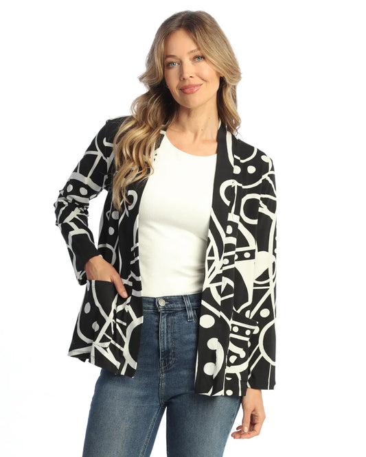 Printed Terry Cardigan