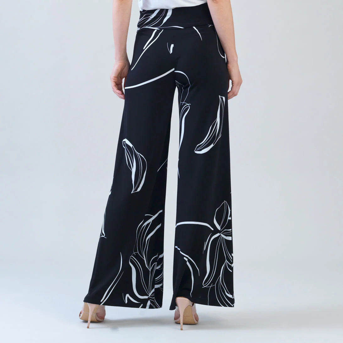 Floral Outline Palazzo Pant