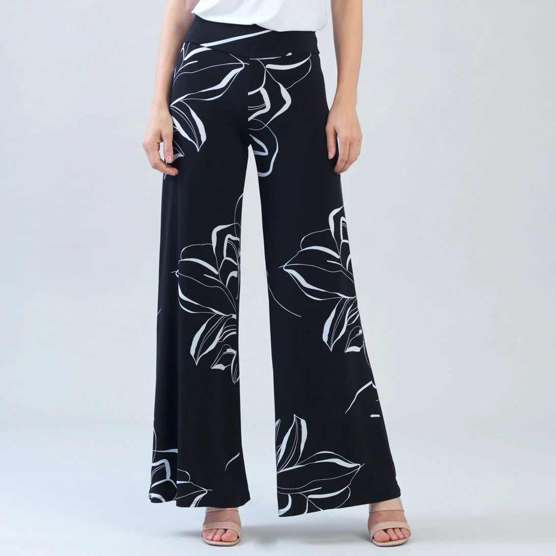Floral Outline Palazzo Pant