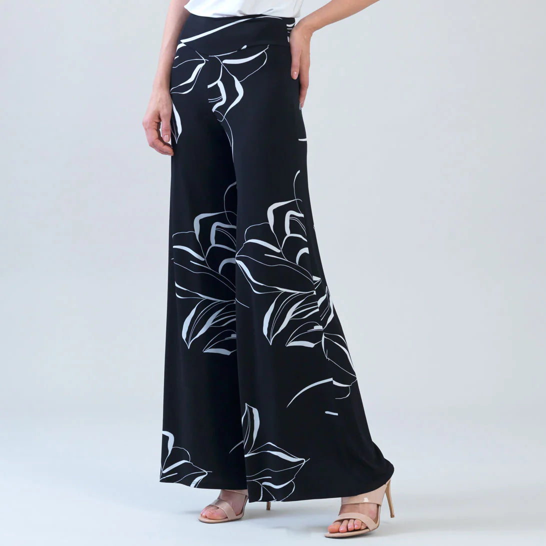 Floral Outline Palazzo Pant