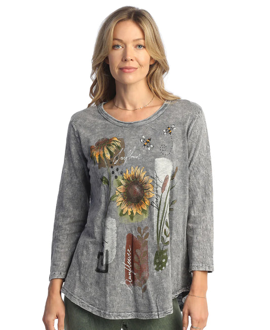 Sunflower Collage Top