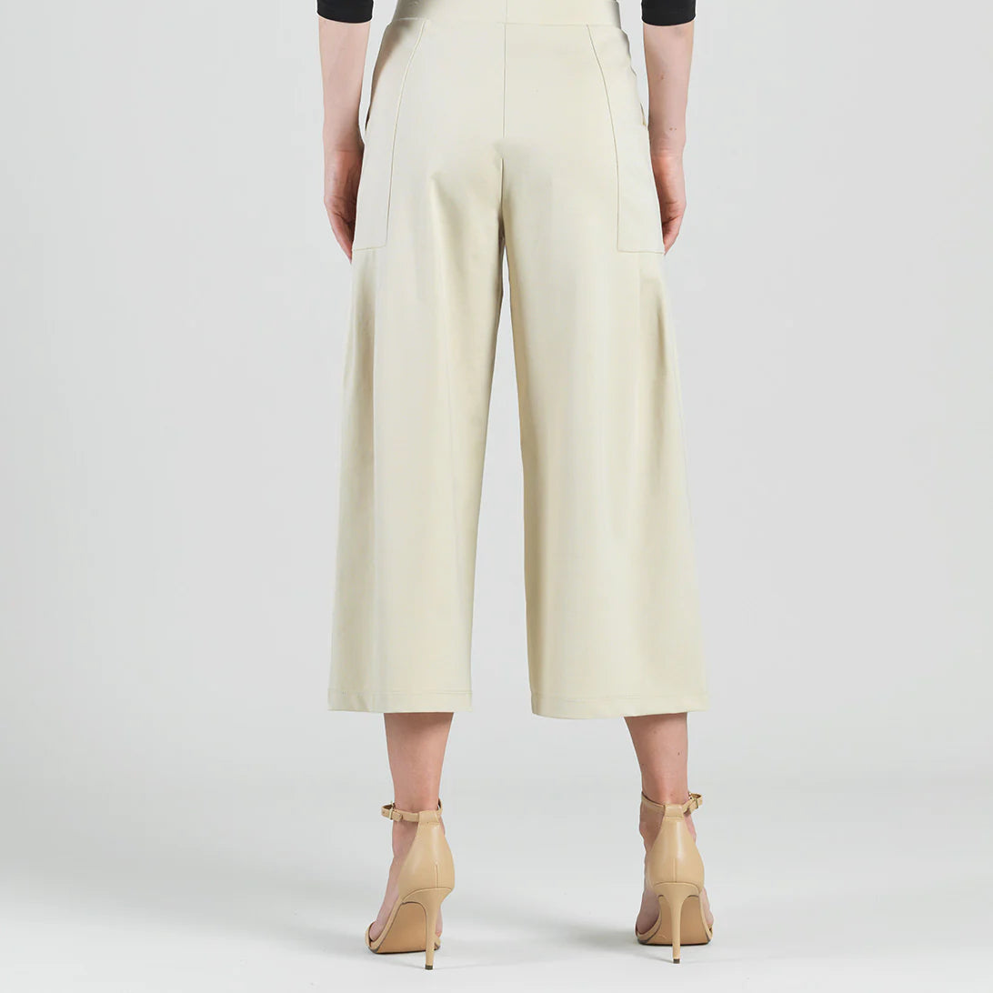 Pleated crop Gaucho Pant