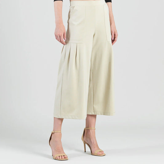 Pleated crop Gaucho Pant