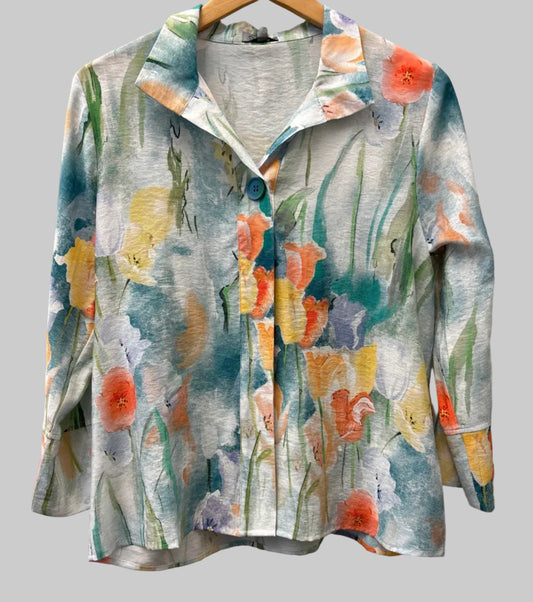 Tulips Print Blouse