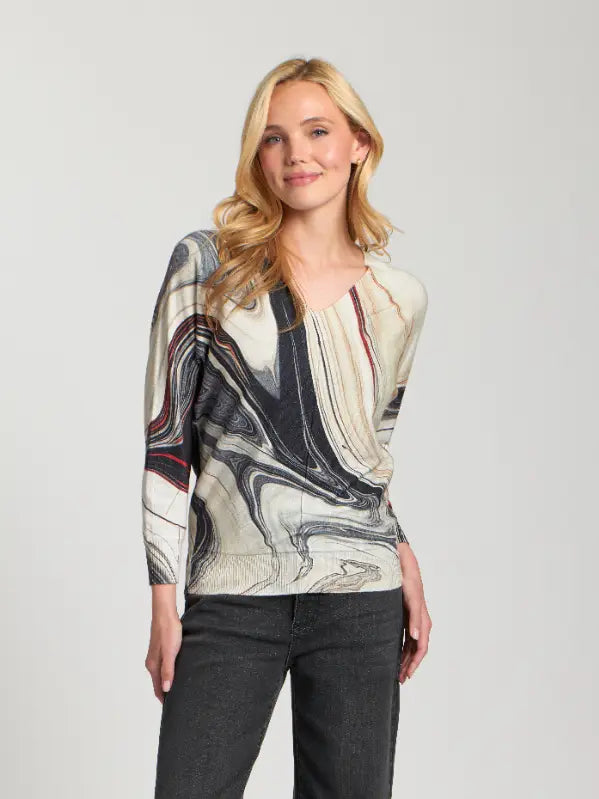 Sunset Marble Pullover